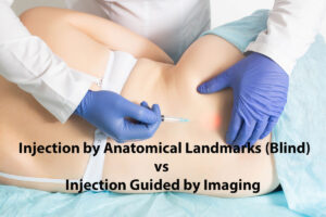 A physician is injecting in the buttock region