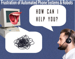 The individual talking to the computer message distorted